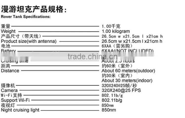 Wifi Tank App Controlled Wireless Spy Tank WIFI Control By iPhone iPad iTouch Real-Time Video