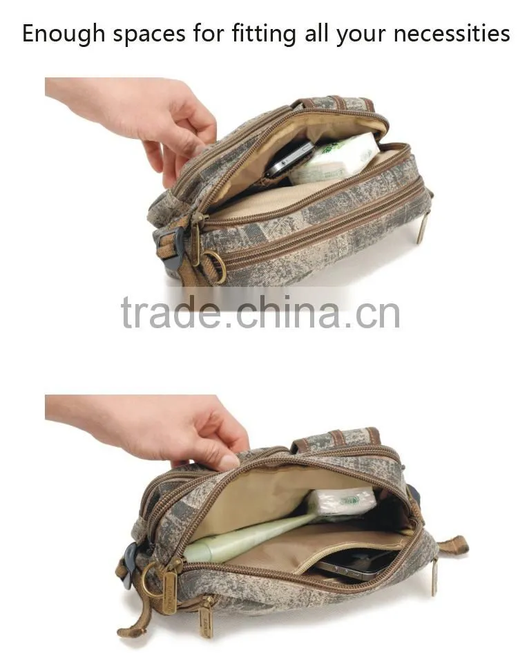 Trade Assurance Factory Khaki Color Clutch Bag Canvas Clutch Bag Canvas Men Waist Bag