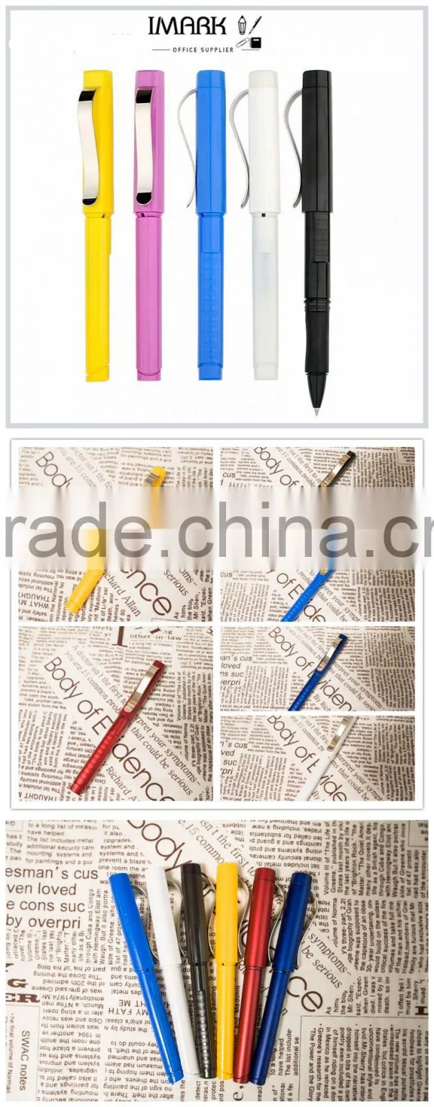 Hot selling Customized Printed Promotional Plastic gel ink pen