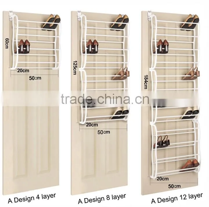 24 Pair Over Door Shoe shelves 8 tiers to hanger on door(FH-SR00488)