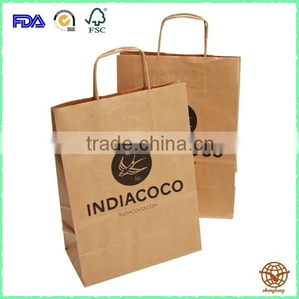 2016 Factory Direct Customized Kraft Shopping Bag , Eco-friendly Shopping Bag