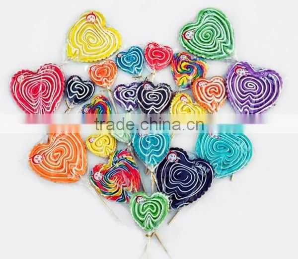 85g Yellow&White Heart Shape Lollipop Candy
