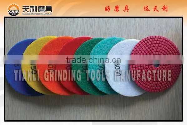 granite abrasive sandpaper pasted on grinding machine