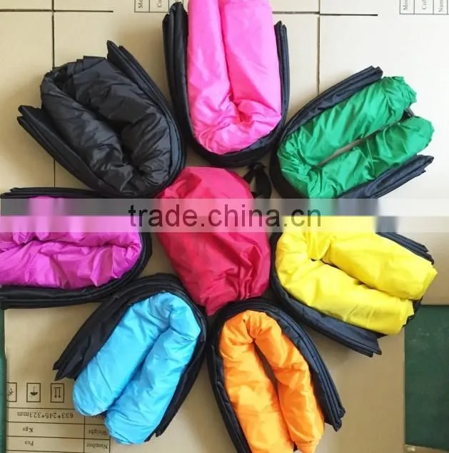 Fast Inflatable Camping Sofa banana Sleeping Bag Hangout Nylon lazy lay laybag Air Bed chair Couch Lounger Saco de dormir