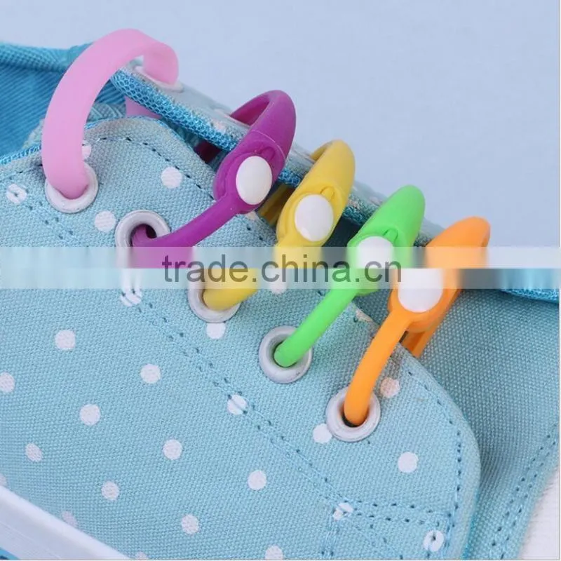For Men Women All Sneakers lazy silicone elastic plastics tie shoes Fluorescent shoelace Hot