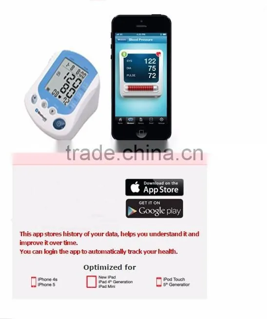 SIFBPM-2.1 Blood Pressure Monitor, Bluetooth, WHO Blood Pressure Classification, Wireless Connection To Your Smart Devices