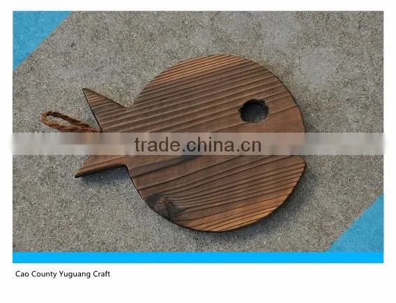 Fish shaped Japanese vintage wooden food tray for hotel