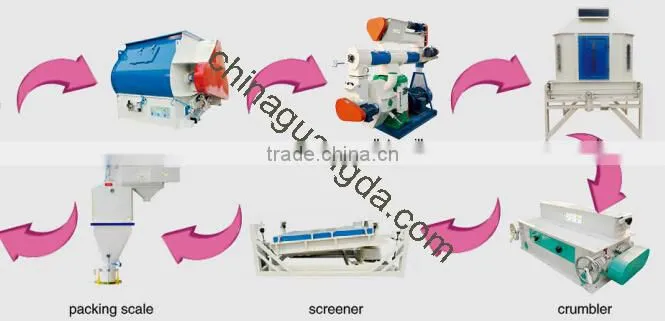 Hot sale Automatic Animal Feed Pellet Production Line