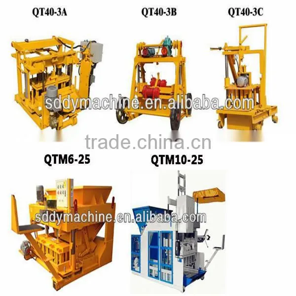 QTM6-25 hollow concrete brick machine mobile block making machine