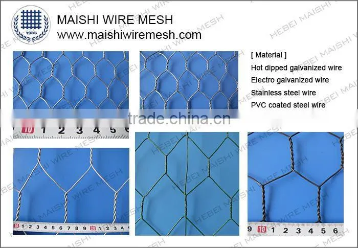 1inch opening galvanized hexagonal wire netting factory