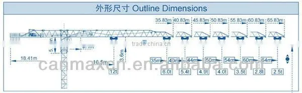 CANMAX Tower Crane 12ton P200