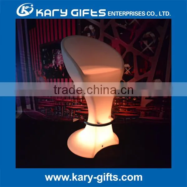 Illuminated furniture nightclub stool led bar chair