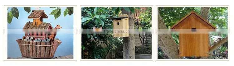 Crafts Hang Garden Wooden Bird House Feeder