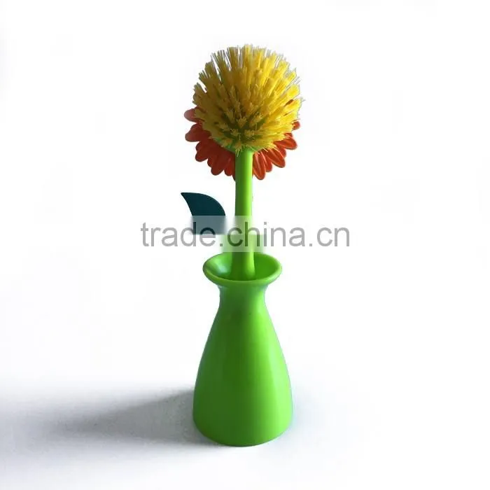Flower Shaped Plastic Pan Brush
