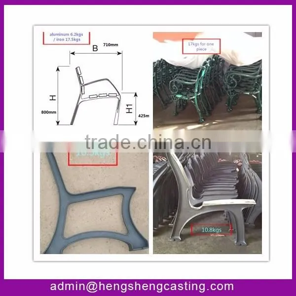 cast iron wooden benches legs