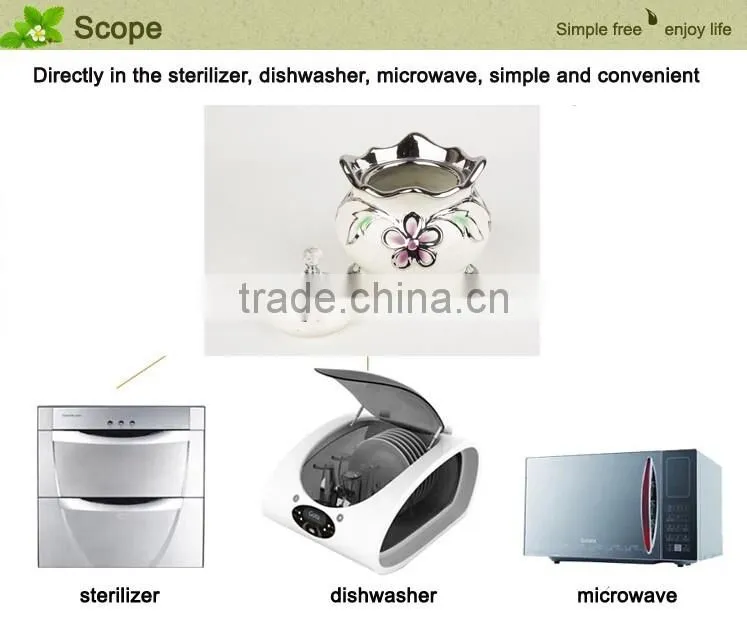 Factory Hot Sale Smoking clear ashtray, high electroplating ceramic ashtray