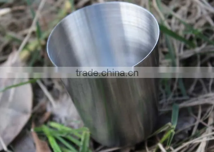 1oz Stainless Steel Shot glass with laser logo, stainless steel mini wine cups with custom logo,cheap 30ml shot metal glass