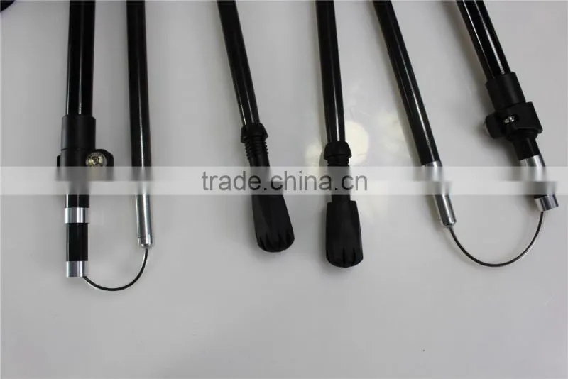 easy foldable walking stick, 3 sections, external lock, KEVLAR with PU covered, SZ17009F