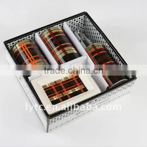 stripe bath set accessories