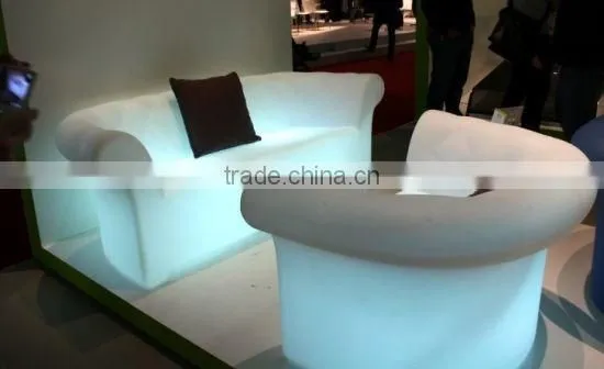 rechargeable led recliner barcelona hotel reception furniture sofa led light