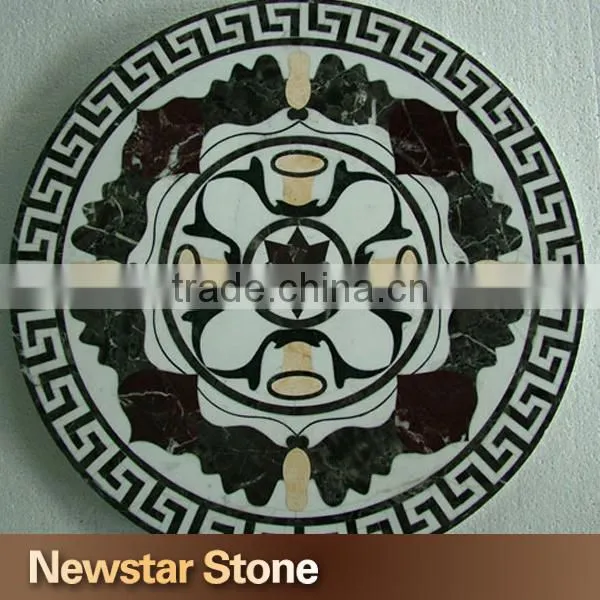 Natural stone marble waterjet medallion