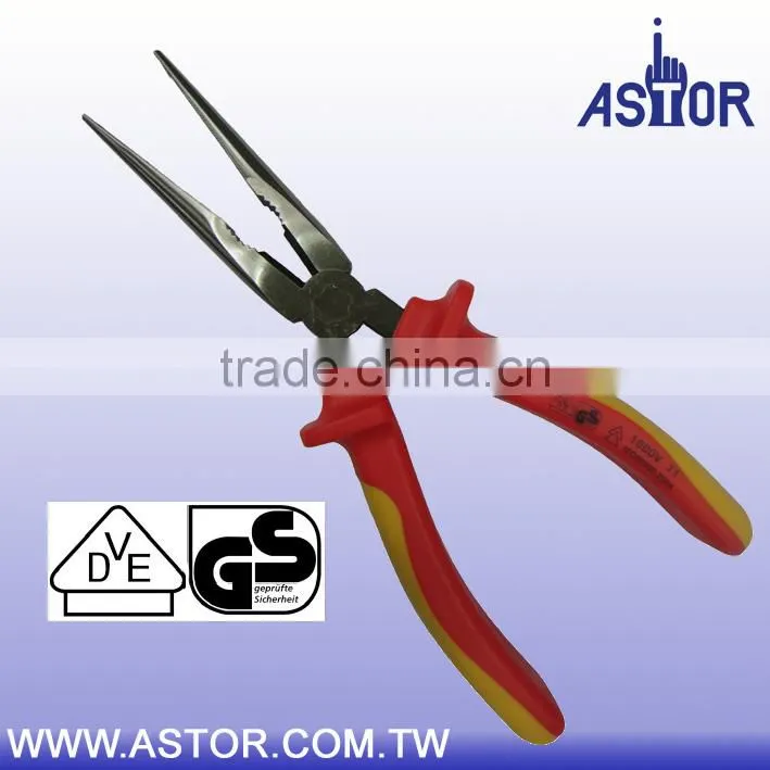 200mm 1000V Insulated VDE GS Long Nose Electricians Pliers