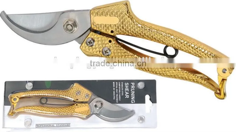 XS-8819 high grade 8 inch gold nimitation plating pruner scissors XS-8819