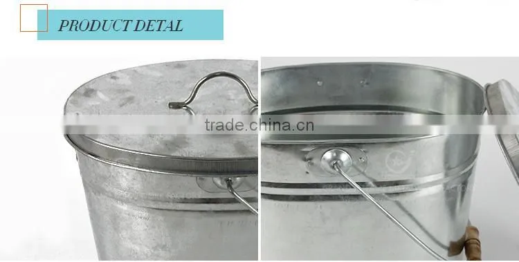 Galvanized garbage box metal outdoor trash cans