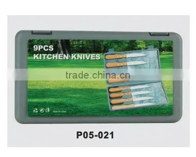 8pcs stainless steel knife set with plastic box