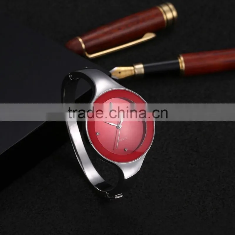 high quality free sample narrow strap fashion unisex wristwatch display watch