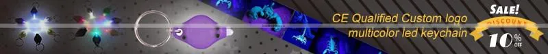 7 Color Plastic 20000mcd Cheap Custom Fashion Key Chain Mini Led Flashlight Keychain