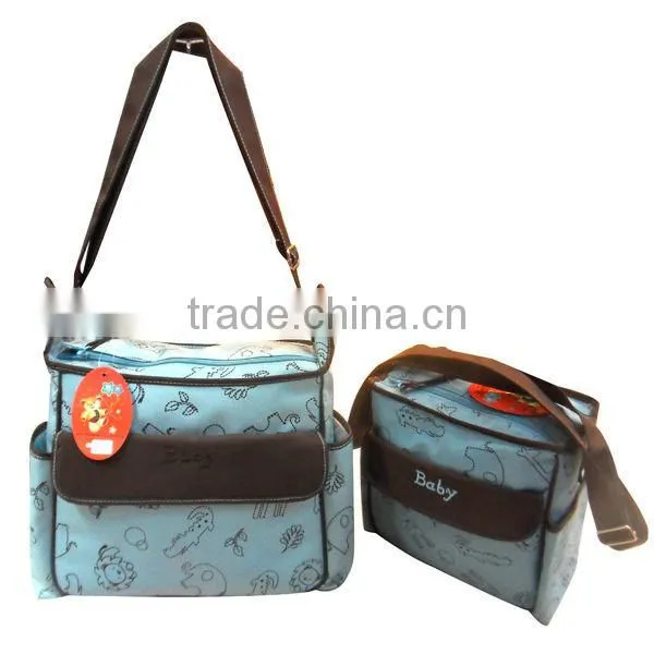 stock mummy bag/diaper bag -blue