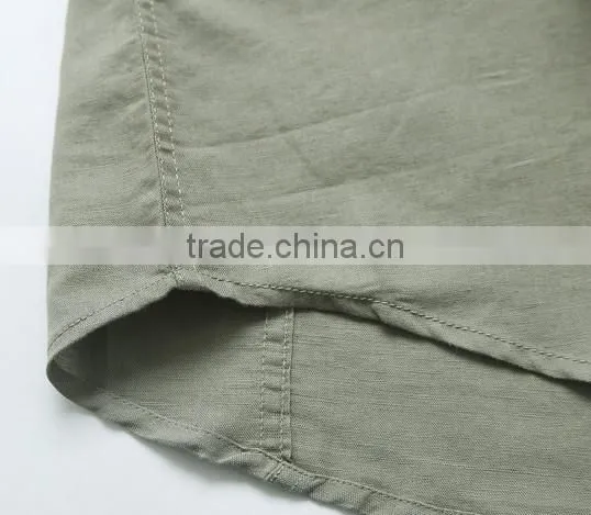 summer men shirt 2015 100% cotton half sleeve shirt outdoor shirt for men sports shirt