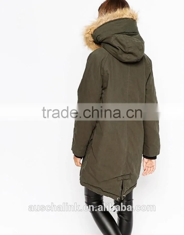 OEM service women cheap winter keep warm parka coats