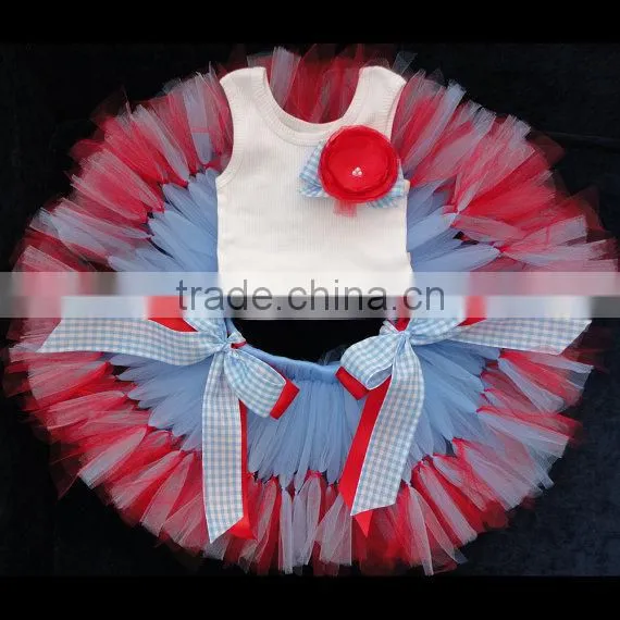 Wholesale children clothes new design fluffy skirt chiffon pettiskirts tutu red tutu skirts romantic tutu skirts