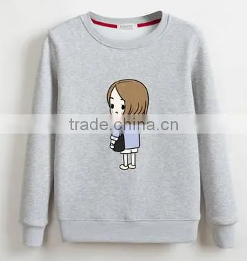customized design catoon crewneck pullover fleece TC65/35 cheaper hoodies/sweatshirt