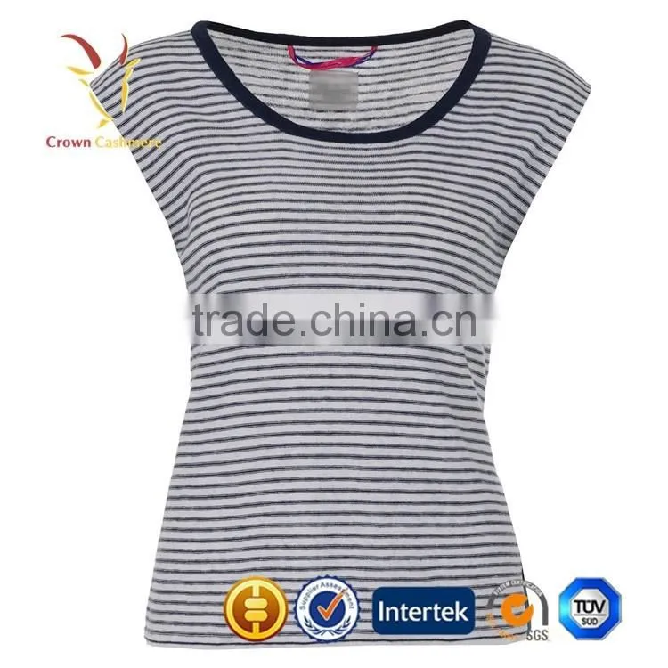 Short Sleeve Long Dress Pattern Knitted Cashmere Sweater