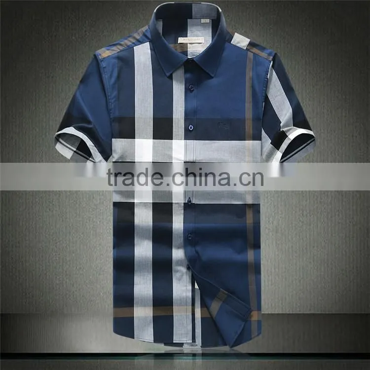 2015 100%cotton Customized feather Embroidered slim fit men dress shirt collar band