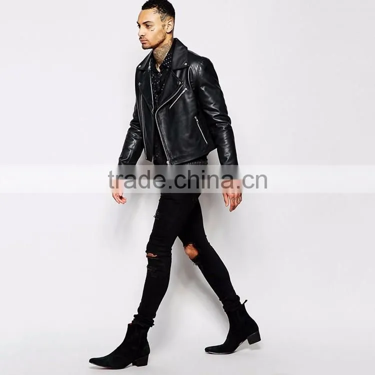 China Alibaba OEM latest design leather jacket