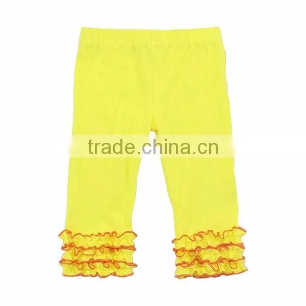 2017 kids clothing girl ruffle pants girl capri baby icing ruffle sew sassy icing legging