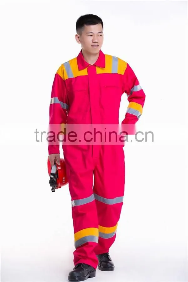 anti-static oxford stripe safety workwear coverall