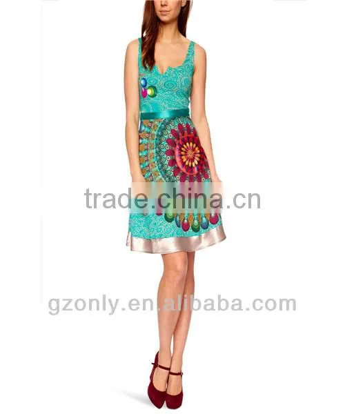 Printed style women cheap vintage retro dress