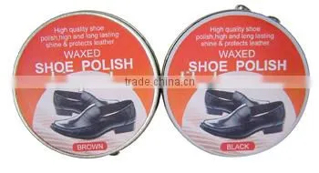 manufacturer supply cheap printed black tin shoe polish