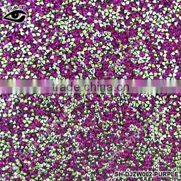 New Designs Hot fix rhinestone mesh iron on crystal mesh trim Adhesive Rhinestone Transfer Sheets