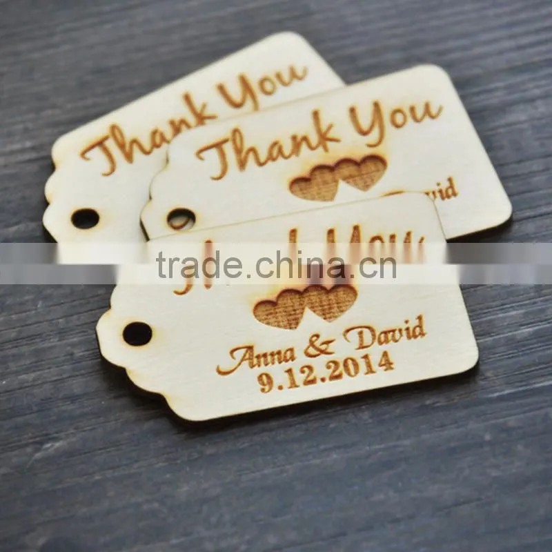 Personalized Thank You Wedding Craft Custom Engraved Wooden Hang Tags