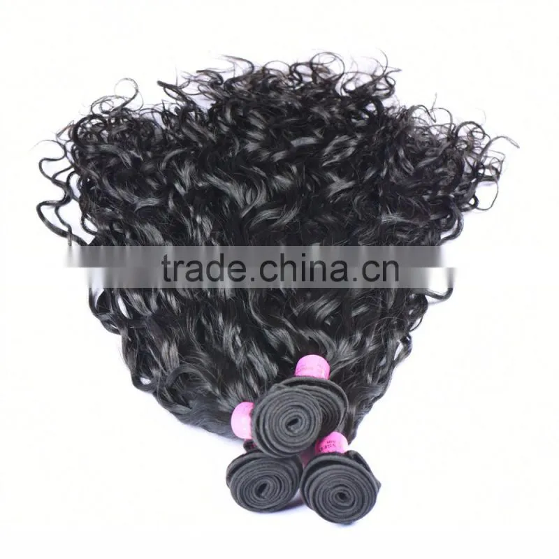 wholesale unprocessed virgin remy human hair water wave 100% human hair weave