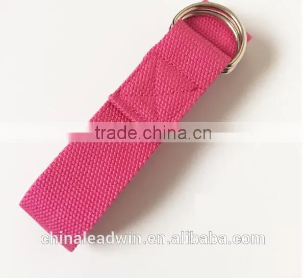 Colorful fitness training strap 100%cotton stretch belt for yoga