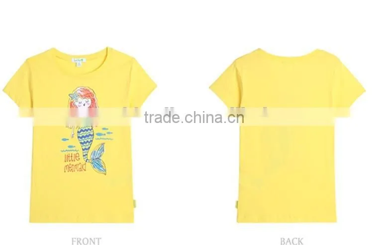 Custom Gilrs Cartoon Mermaid Tail Printed T-shirts