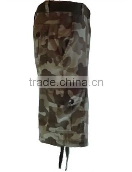 Men's All-Season Belted Ripstop Short pants camo garment factory wholesale