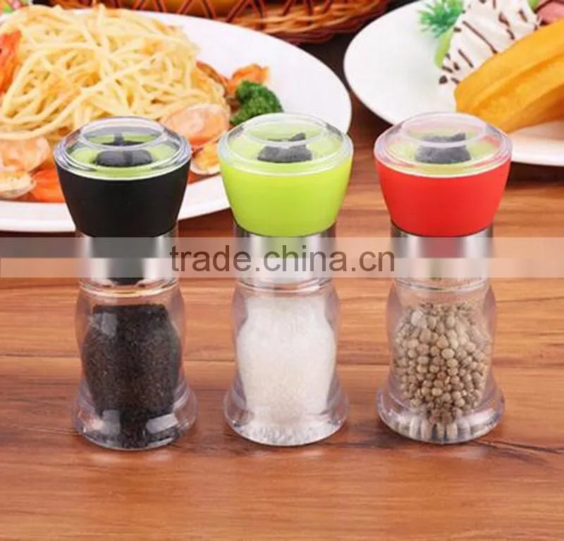 Factory supplier Mini glass salt and pepper grinder set